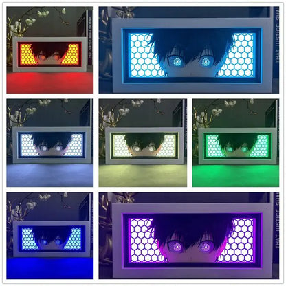 Caja de luz LED con temática anime